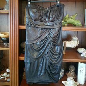 Torrid strapless shimmer ruched dress